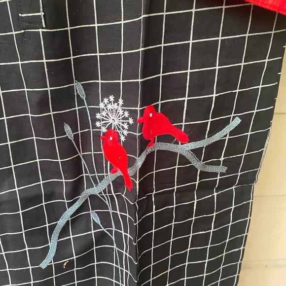 Indian kurti black checkered with embroidery size L - Picture 4 of 8